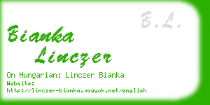 bianka linczer business card